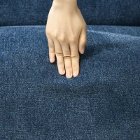 HOMCOM Poltrona Moderna per Casa e Ufficio in Tessuto effetto Lino con Imbottitura, 89x72.5x76 cm, Blu Scuro(m-8)