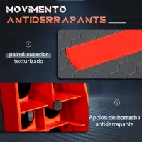 HOMCOM Plataforma Step Fitness com Altura Ajustável de 10/15/20cm Plataforma de Exercício 78x28x20cm Vermelho(m-6)