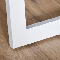 HOMCOM Standspiegel Ganzkörperspiegel Schminkspiegel erhöhte mit LED mit Fernbedienung wand montierbar boten-montierbar MDF Glas Weiß 40 x 55 x 156,5 cm(m-9)