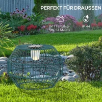 Outsunny Außenleuchte, Solarleuchte, Gartenlampe, 8h Leuchtdauer, Automatische LED Gartenlampe, grün, 45 x 45 x 31 cm(m-7)