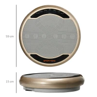 SPORTNOW Wibracyjna płyta 200 W urządzenie do treningu z taśmami ekspanderów, pilotem zdalnego sterowania(m-3)