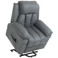 HOMCOM Elektrischer Fernsehsessel Sessel mit schlaffunktion und liegefunktion Aufstehsessel Relaxsessel Sessel mit Aufstehhilfe, Grau, 96 x 93 x 105 cm(m-1)