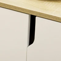 HOMCOM Sapateira Moderna com 2 Portas Prateleiras de Armazenamento para 13 Pares de Sapatos80x30x80xm Madeira e Branco(m-8)