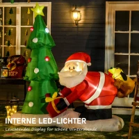 HOMCOM Opblaasbare kerstman met kerstboom(m-4)