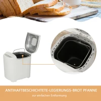 HOMCOM broodbakmachine met 11 bakprogramma's(m-6)