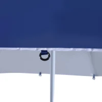 Outsunny Chapéu de Sol de Praia com Painéis Laterais Tipo Tenda Chapéu de Sol para Praia com Proteção UV50 Φ210x222cm Azul(m-11)