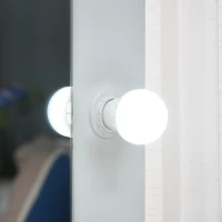 Toaletka stolik kosmetyczny z lustrem LED i szufladą 3 półkami biały(m-6)