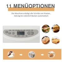 HOMCOM broodbakmachine met 11 bakprogramma's(m-5)