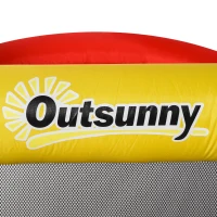 Outsunny Selbstaufblasende Hüpfburg inkl. Gebläse, Flicken, Befestigungsmaterial 225 cm  x 220 cm x 195cm(m-8)