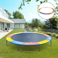 HOMCOM Cobertura de Proteção Ø244 cm de Borda de Trampolim Espuma de Proteção para Trampolim para Exterior Multicor(m-2)