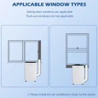 HOMCOM 14000 BTU Air Conditioning Unit, 3-in-1 Portable Air Conditioner, Dehumidifier, Cooling Fan with 3 Speeds, Remote Control, LED Display, 24H Timer, Window Venting Kit, Children Lock, 40m²(m-8)