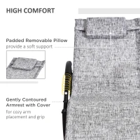 Outsunny Sezlong Scaun Balansoar Gravitatie Zero 160x61x79cm Gri(m-4)