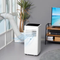 HOMCOM 9000 BTU Portable Air Conditioner, Smart Home WiFi Compatible, 4 in 1 Air Conditioning Unit, Dehumidifier, Fan with Remote, 24H Timer, Window Venting Kit, 20m², R290, A Energy Efficiency(m-10)