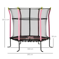 HOMCOM Trampolina 162 cm x 162 cm x 163,5 cm(m-3)