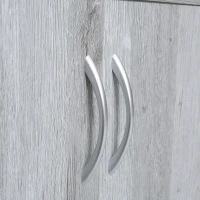 HOMCOM Buffet cuisine meuble de rangemen avec 1 placard double porte étagère réglable - 70 x 40 x 98 cm - gris(m-8)