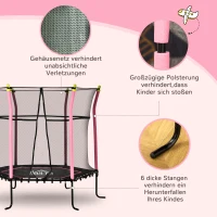 HOMCOM Trampolina 162 cm x 162 cm x 163,5 cm(m-5)