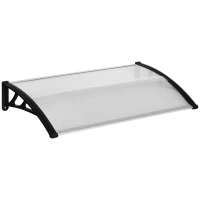 Outsunny Copertina Exterior 110×60 cm – Policarbonat Transparent & Aluminiu(m-1)