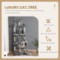 PawHut Cat Tree Scratching House, Activity Play Centre(m-4)