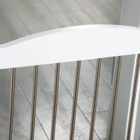 PawHut Foldable Dog Gate, Freestanding Pet Gate, with Two Support Feet, for Staircases, Hallways, Doorways - White(m-7)