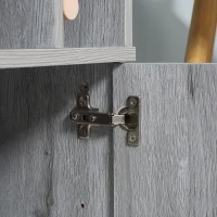 HOMCOM Buffet cuisine meuble de rangemen avec 1 placard double porte étagère réglable - 70 x 40 x 98 cm - gris(m-9)