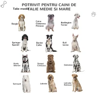 PawHut cusca pentru caini, 127x112x109cm, gri(m-7)