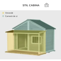 PawHut cusca pentru caini, 127x112x109cm, gri(m-4)