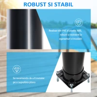 Outsunny Dus cu incalzire solara cu cap de dus cu rotatie libera, reglare temperaturii, 35L(m-7)