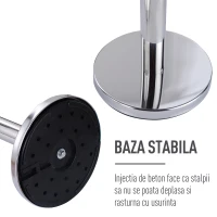 HOMCOM 2 stalpi de ghidare cu banda, Ф32x90cm, negri(m-6)