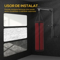 HOMCOM Cadru Suport pentru Sac de Box Fixare pe Perete pentru Sala de Sport/MMA/Boxing(m-4)