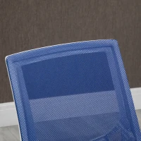 Vinsetto Cadeira de Escritório Ergonômica Giratória com Altura Ajustável Apoio para os Braços Dobrável Suporte Lombar e Encosto Transpirável 62,5x55x94-104cm Azul(m-11)