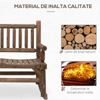 Outsunny Banca tip Leagan cu 2 locuri din Lemn de Brad 112x67x93cm(m-6)