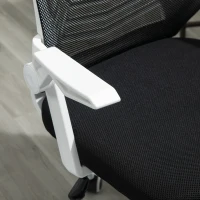 Vinsetto Cadeira de Escritório Ergonômica Giratória com Altura Ajustável Apoio para os Braços Dobrável Suporte Lombar e Encosto Transpirável 62,5x55x94-104cm Preto(m-10)