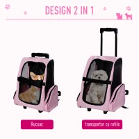 PawHut troller pentru animale, insertie de plasa, 36x30x49 cm(m-4)