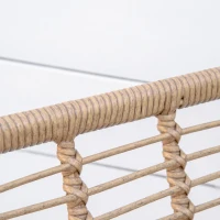 Outsunny Set masa si scaune de veranda din rachita, cu 3 piese, Gri(m-8)