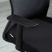 Vinsetto Cadeira de Escritório Giratória Cadeira de Escritório com Altura Ajustável Apoio para os Braços Suporte Lombar Encosto Transpirável e Função Basculante 62x61x99-109cm Preto(m-11)