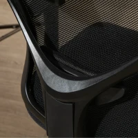 Vinsetto Cadeira de Escritório Ergonômica Cadeira de Escritório Giratória com Altura Ajustável Função Reclinável Apoio para a Cabeça e Suporte Lombar 65x67x108-118cm Preto(m-13)