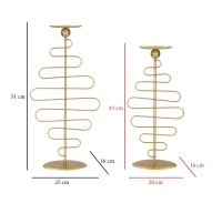 Mauro Ferretti PERECHE DE SUPORT LUMANARE ALID CM 25X16X51 - 20X16X43(m-8)