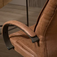 Vinsetto Cadeira de Escritório Ergonômica Giratória com Altura Ajustável Apoio para a Cabeça Apoio para o Braço e Encosto Acolchoado 61,5x52,5x118-126cm Marrom(m-9)