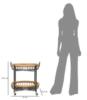 Mauro Ferretti CARUCIOR CU COS DUBLU CU ROTI CM 57X55,5X62,5(m-8)