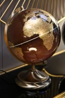 Mauro Ferretti GLOBUL MONDIAL BRONZ CU LUMINA CM Ø 25X38(m-8)