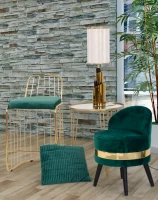 Mauro Ferretti MASUTA DE CAFEA GLAM AURIU / OGLINDA CM Ø 50X58,5(m-7)