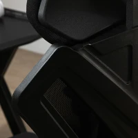 Vinsetto Cadeira de Gaming com Apoio para os Pés Retrátil Cadeira de Escritório Reclinável com Apoio para a Cabeça e Altura Ajustável 65x65x119-129cm Preto(m-12)