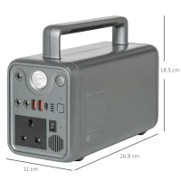 Outsunny Portable Power Station, 230.4Wh/72000mAh, Three Charging Modes Pure Sine-Wave Battery Backup(m-3)