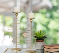 Mauro Ferretti PERECHE DE SUPORT LUMANARE ALID CM 25X16X51 - 20X16X43(m-7)