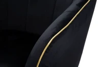 Mauro Ferretti Fotoliu Paris Negru/Aurii cm 62X58X78(m-6)