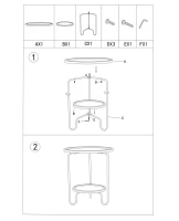 Mauro Ferretti MASA MICA AREX 2 RAFTURI CM Ø 48X54,5(m-9)