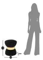 Mauro Ferretti TABURET FLORI NEGRU CM Ø 40X44(m-6)