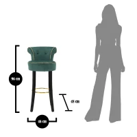 Mauro Ferretti TABURET DE BAR LUXY CREM CM 46X48X96(m-10)