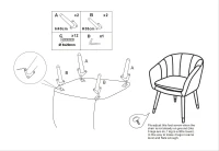 Mauro Ferretti Fotoliu Paris Negru/Aurii cm 62X58X78(m-10)