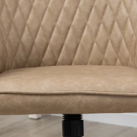 Vinsetto Cadeira de Escritório Operativa de Couro PU com Altura Ajustável e Função de Inclinação 59x60x90-100 cm Marrom(m-8)